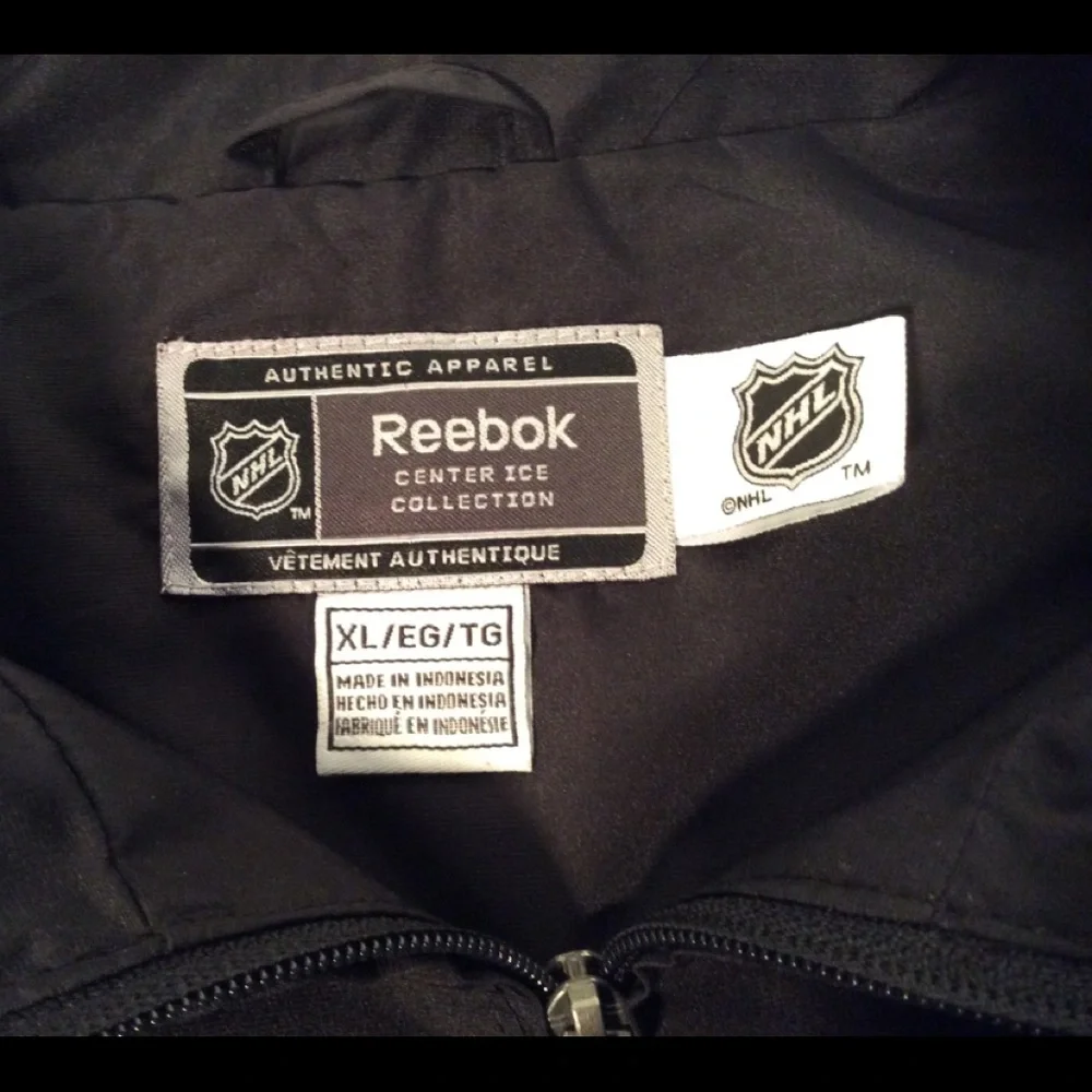 Pittsburgh Penguins 1/4 zip pullover Windbreaker mens size XL Reebok Center Ice - Picture 7 of 12